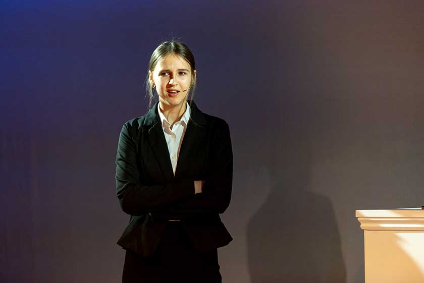 Golding presents her case in court