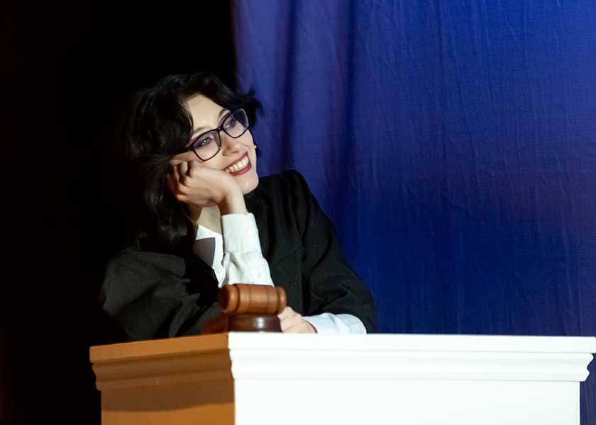 Hon. Mrs Helen Winters gazes on the fabulous Dr Luke Turner