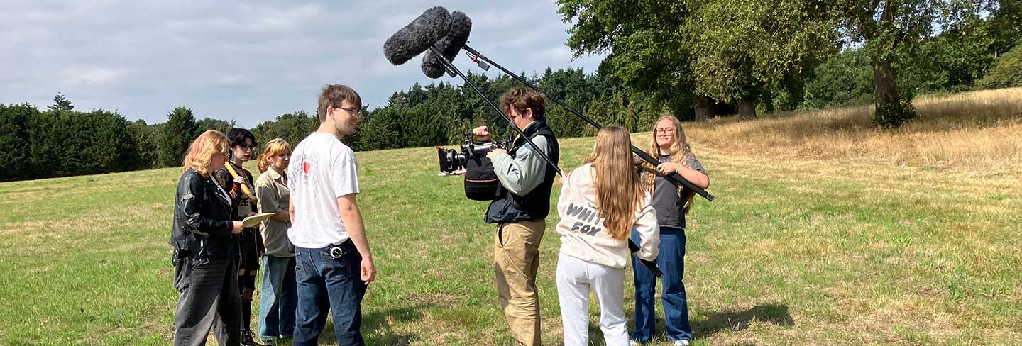banner image filming field