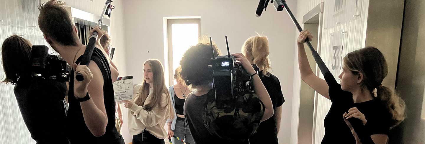 banner image filming lift lobby