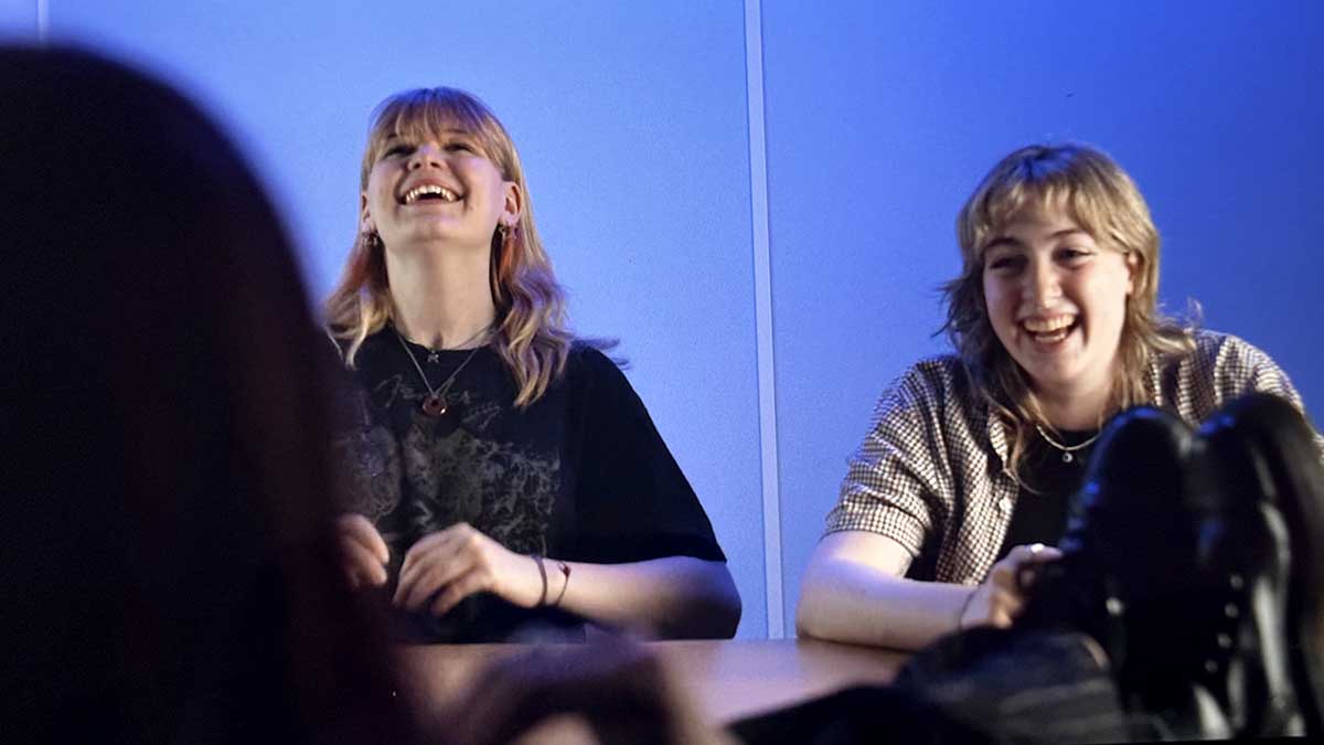 Lettie and Millie creating a blooper