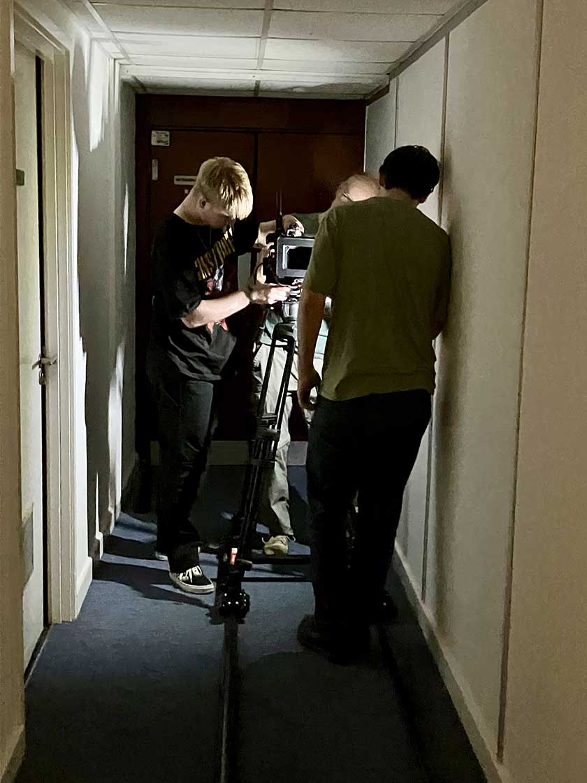 Setting up the camera in the dark is never easy