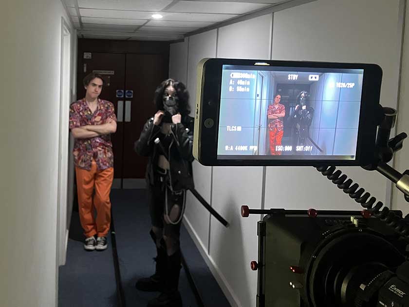 Lead actors Hannah and Jove on day 1