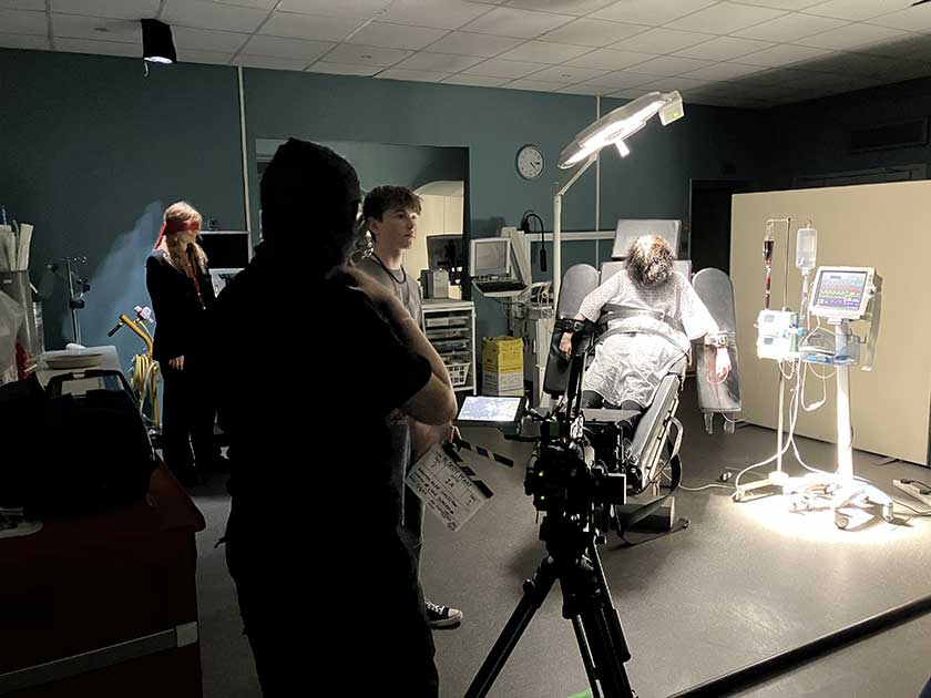 Setting up the opening shot - The Hospital Studios