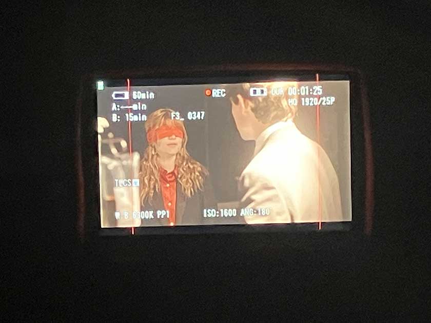 DoP Lettie acting on camera