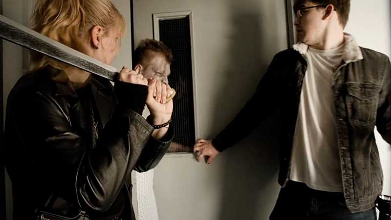 Lettie and Tom braving the zombies