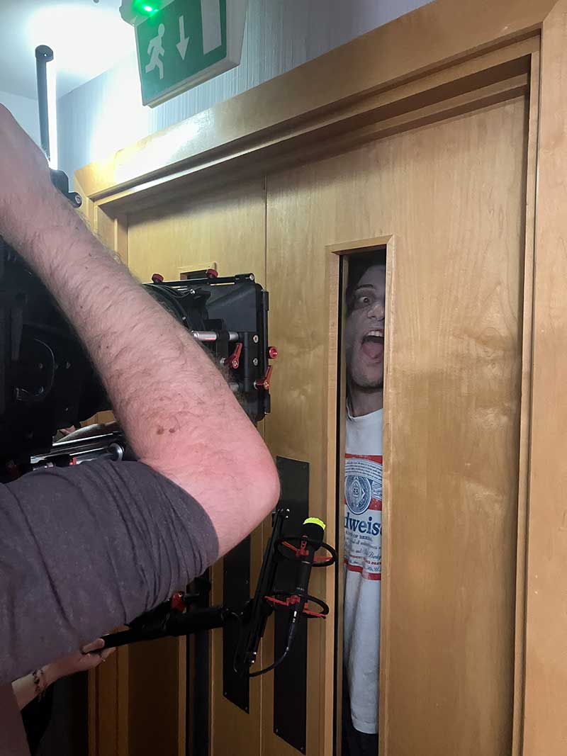 Zombie Luke getting into character!