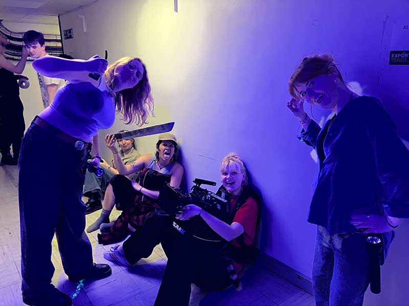 Waiting to shoot on our first day