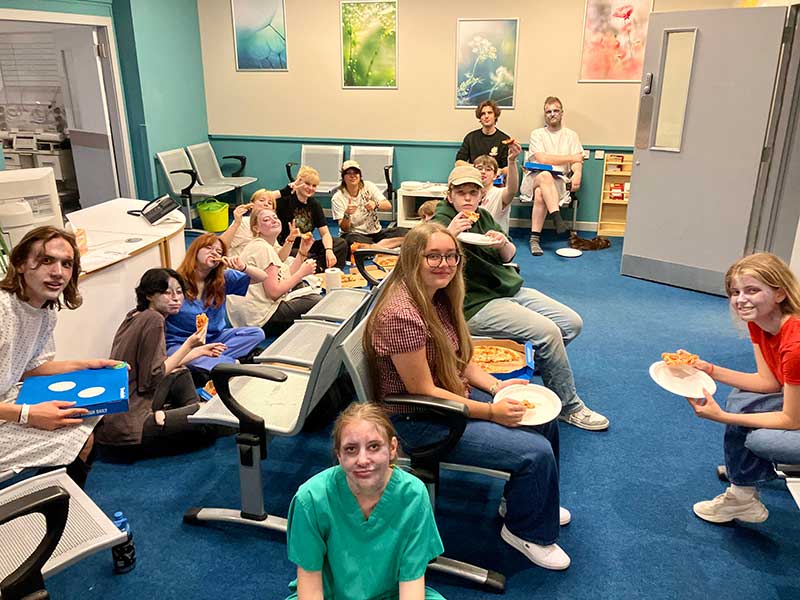 Well earned lunch break