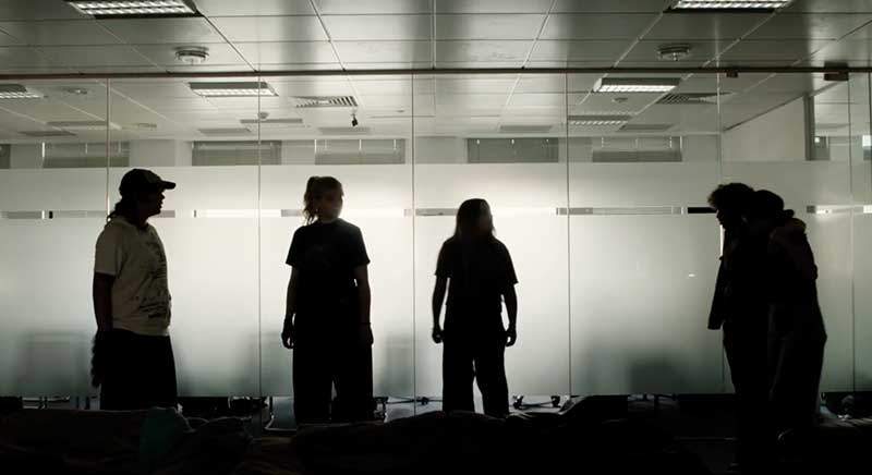 Arty silhouette group shot