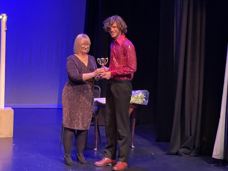 Luke Turner accepting Best Youth Actor Award